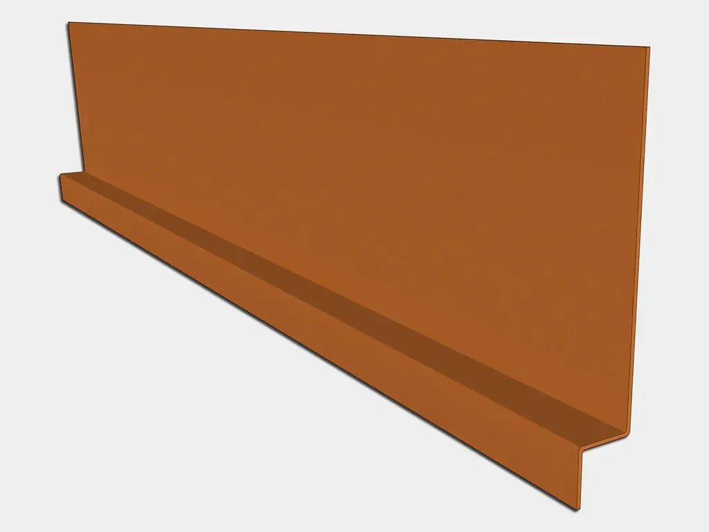[FZF38-1001] Copper Z Flashing
Material: 16 oz. Copper
Size: 3/8" x 10' Long (3" stock)
Product custom made to order: I understand this product is custom made to order and cannot be returned. All dimensions are approximate. Custom profiles may be rejected due to limitations in bending.