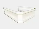 Corrugated Square 0.032" Kynar Aluminum Downspout Strap