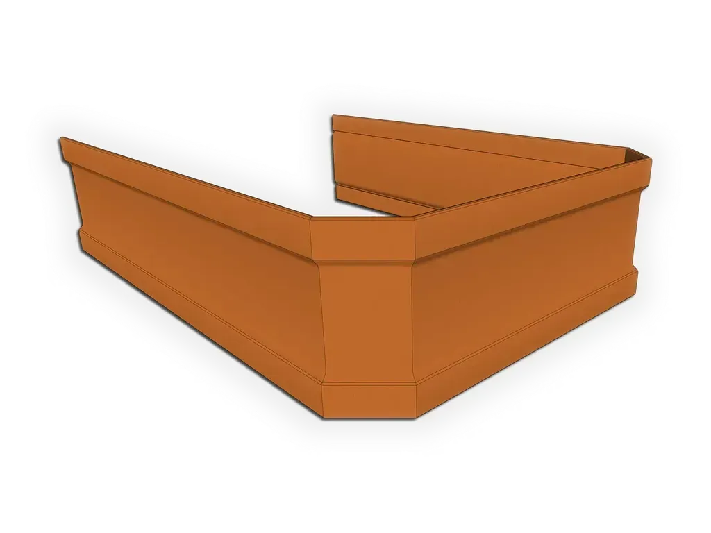 Corrugated Square Copper Downspout Strap