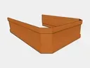 Corrugated Square Copper Downspout Strap