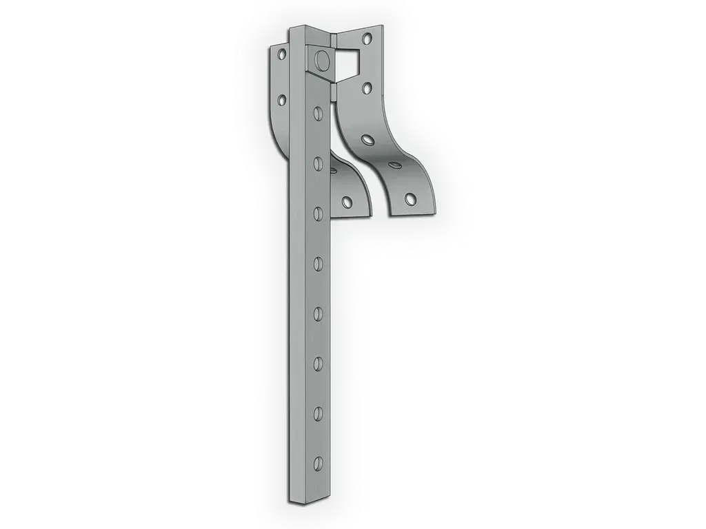 Crown Molding Galvanized Steel Shank #6 for Half Round Gutter Hanger