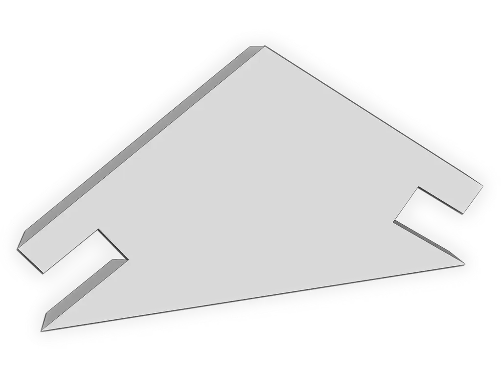 [FRVE-20] End Cap for Galvalume Plus Vented Ridge Cap Flashing
Material: 24 Gauge Galvalume Plus
Product custom made to order: I understand this product is custom made to order and cannot be returned. All dimensions are approximate.