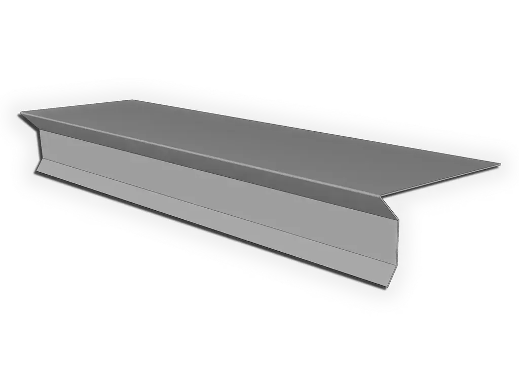 Galvalume Plus D-Style Shingle Roof Drip Edge with Kick