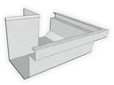 D-Style Galvalume Plus Residential Box Gutter Outside Miter