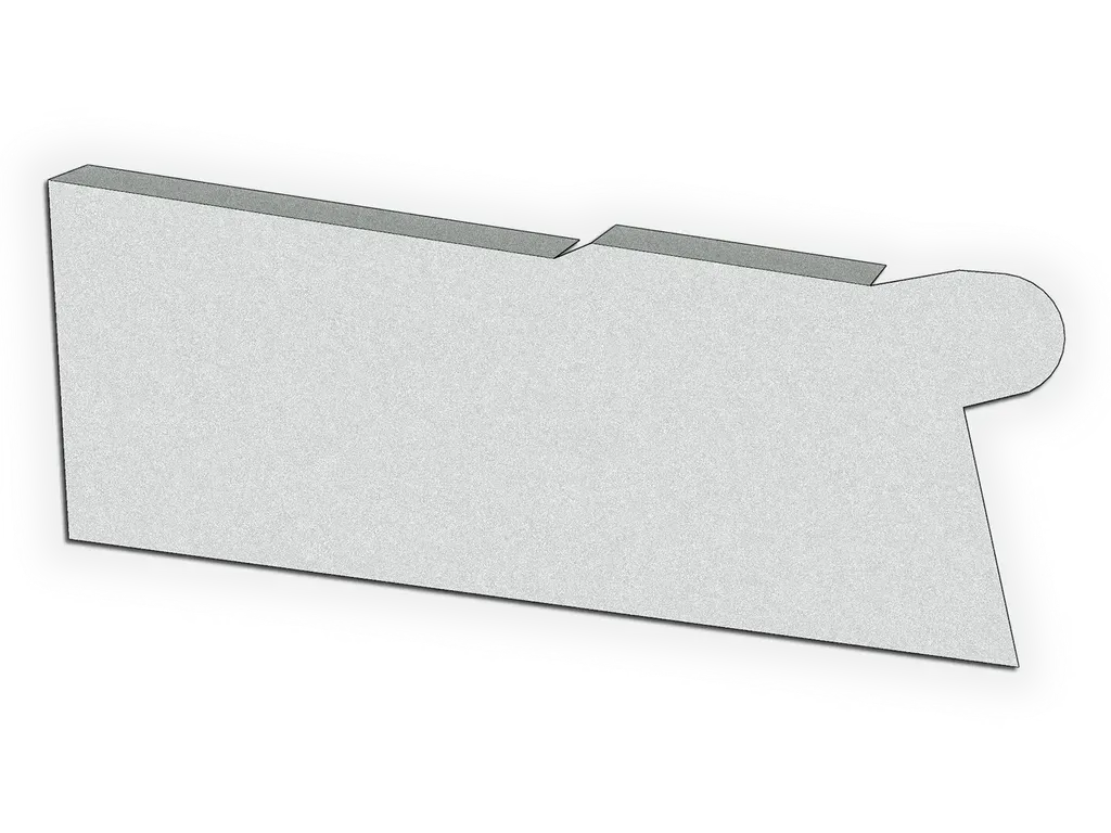 [GCEC5L-2002] Galvalume Plus Solid Gutter Cover End Cap
Material: 24 Gauge Galvalume Plus
Size: 5"
Direction: Left End Cap