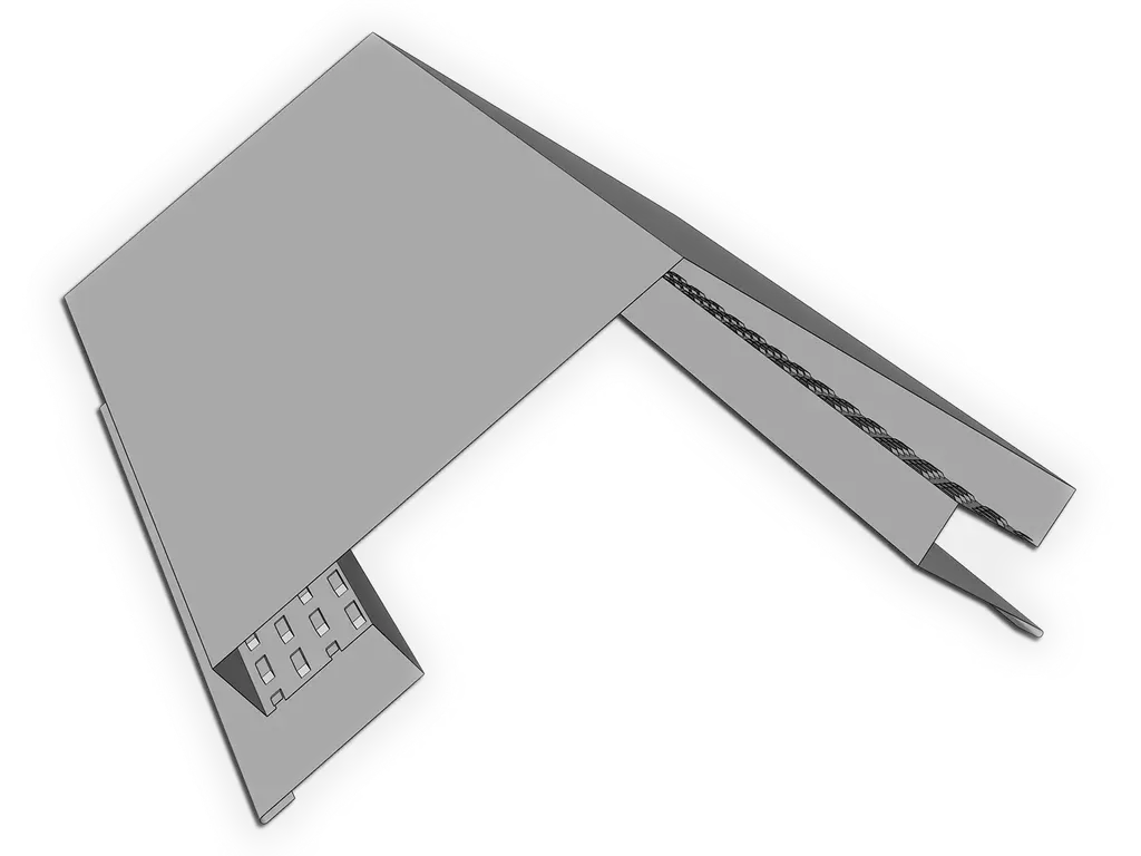 Galvalume Plus Vented Ridge Cap Roof Flashing