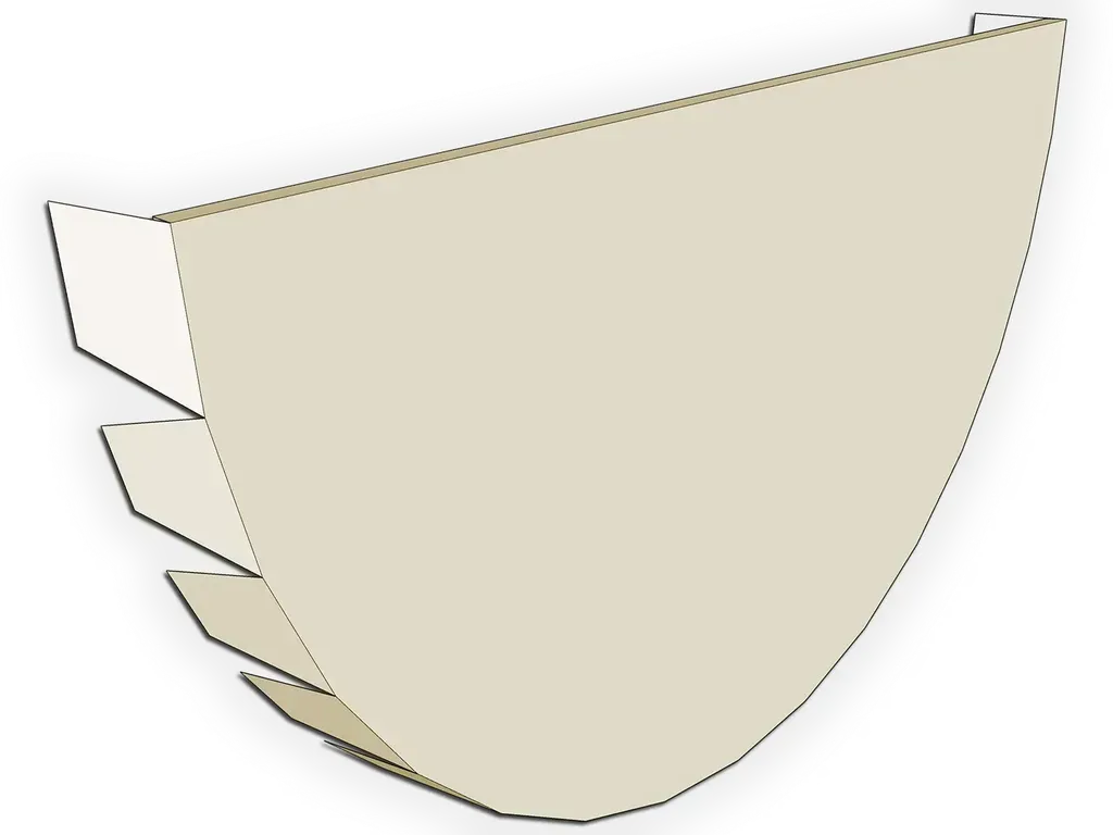 Half Round 0.032" Kynar Aluminum Gutter End Cap