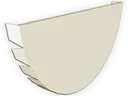 Half Round 0.032" Kynar Aluminum Gutter End Cap