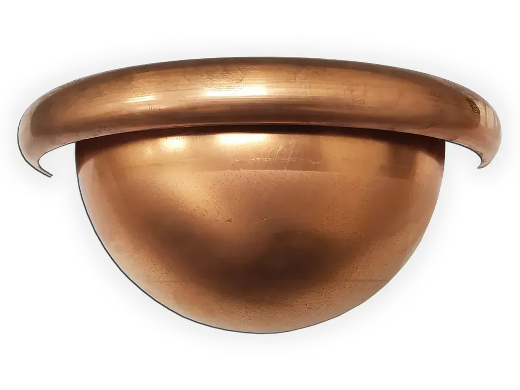 [EC5SP-10] Half Round Copper Gutter Euro Spherical Quarter Ball End Cap
Size: 5"