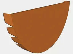 [EC5HRS-1001] Half Round Copper Gutter Universal End Cap
Material: 16 oz. Copper
Size: 5" Laser Cut with tabs