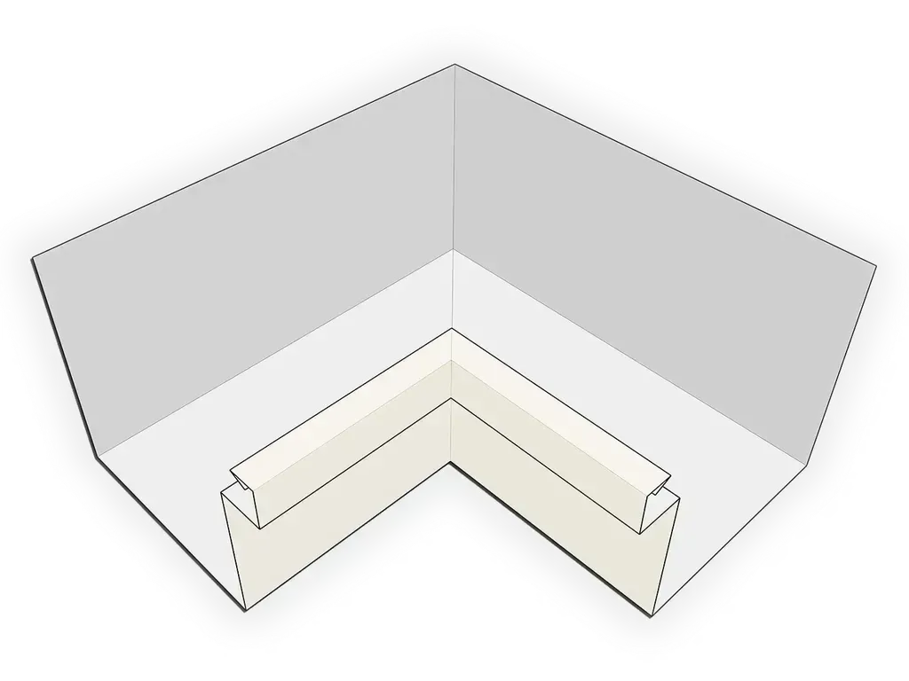 A-Style Kynar Steel Commercial Box Gutter Inside Miter