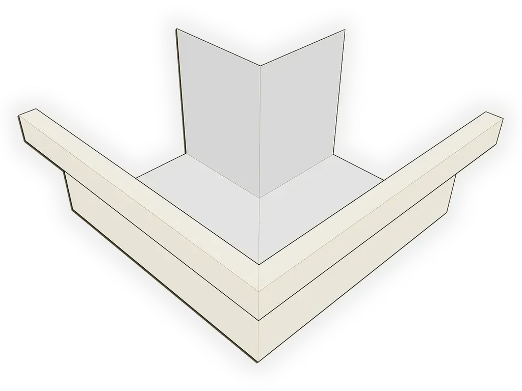 A-Style Kynar Steel Commercial Box Gutter Outside Miter
