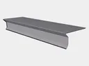 Lead Coated Copper D-Style Shingle Roof Drip Edge with Kick