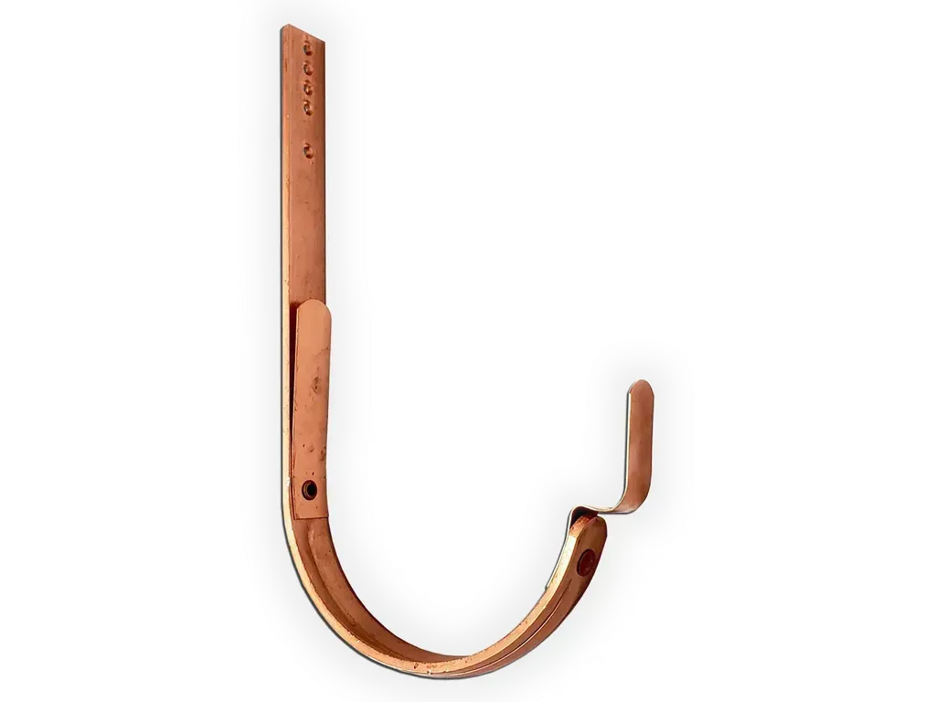 #16 Roof Mount Half Round Gutter Copper Bar Hanger