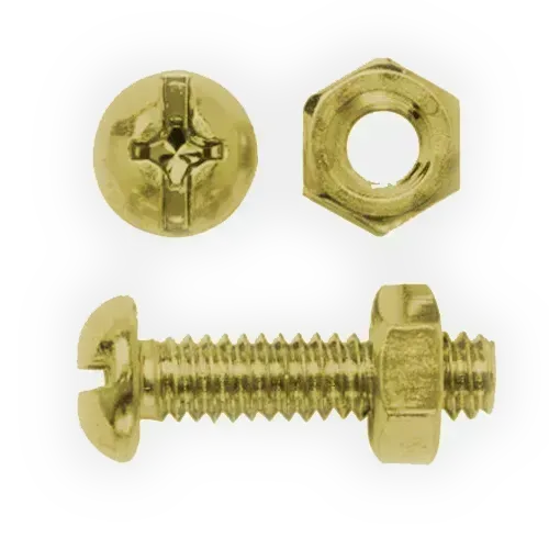 Nut & Bolt For Copper Gem Circle - Brass