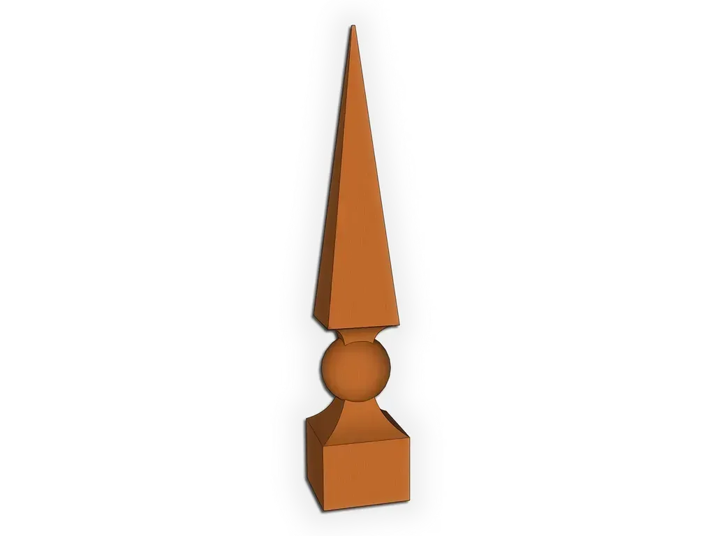 [FN001-1001] The Pinnacle Finial
Material: 16 oz. Copper
Mount Type: Standard - as shown
Product custom made to order: I understand this product is custom made to order and cannot be returned.