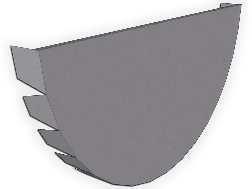 Half Round Bonderized Steel Gutter End Cap (Paint Grip)