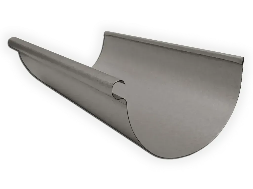 Reverse Bead Bonderized Steel Half Round Gutter (Paint Grip)