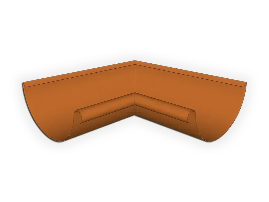 Euro Bead Copper Half Round Gutter Inside Miter