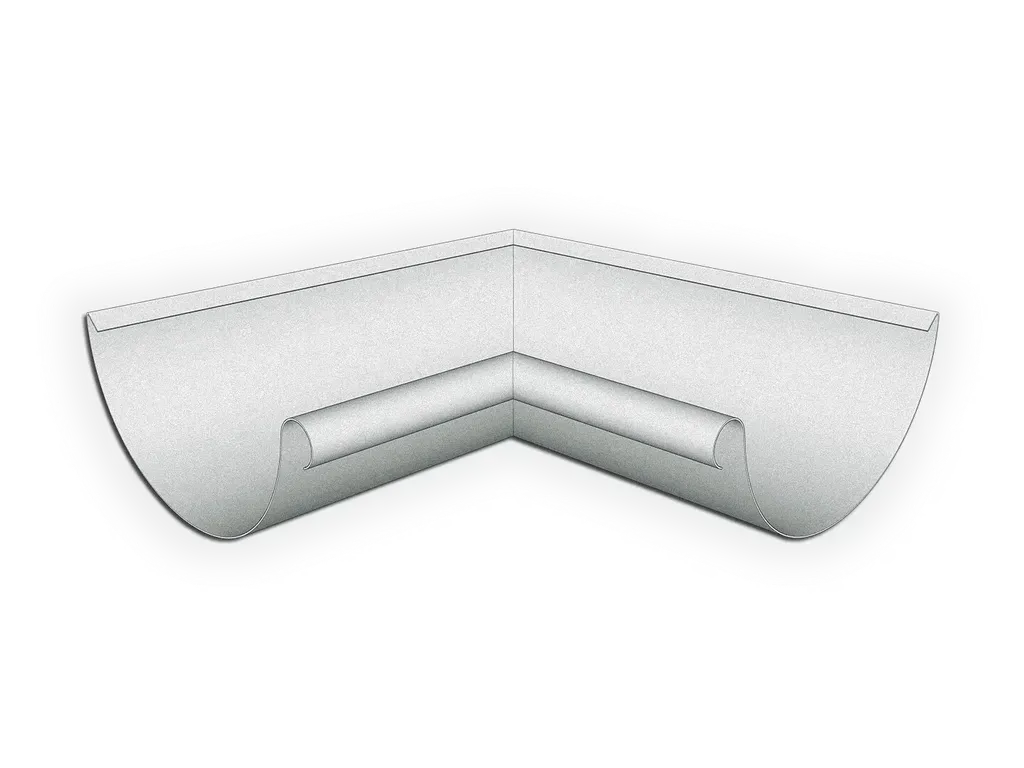 [MIE590-2002] Euro Bead Galvalume Plus Half Round Gutter Inside Miter - Achived
Material: 24 Gauge Galvalume Plus
Size: 5"
Angle: 90° Inside Miter - Most Common