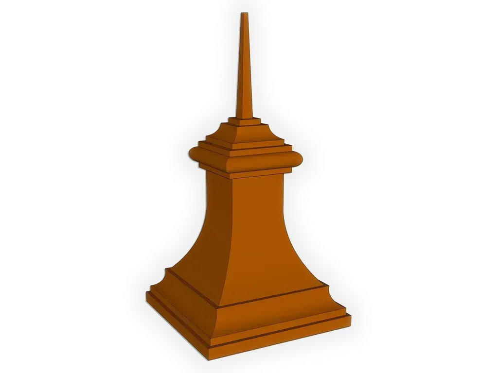 [FN005-1001] The Buckingham Finial
Material: 16 oz. Copper
Product custom made to order: I understand this product is custom made to order and cannot be returned.