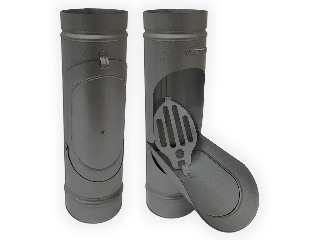 Plain Round Bonderized Steel Downspout Cleanout (Paint Grip)