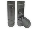 Plain Round Bonderized Steel Downspout Cleanout (Paint Grip)