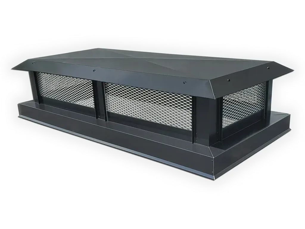 [CC100] Simple Multi Flue Flat Roof Chimney Cap in Copper, Aluminum, Stainless Steel