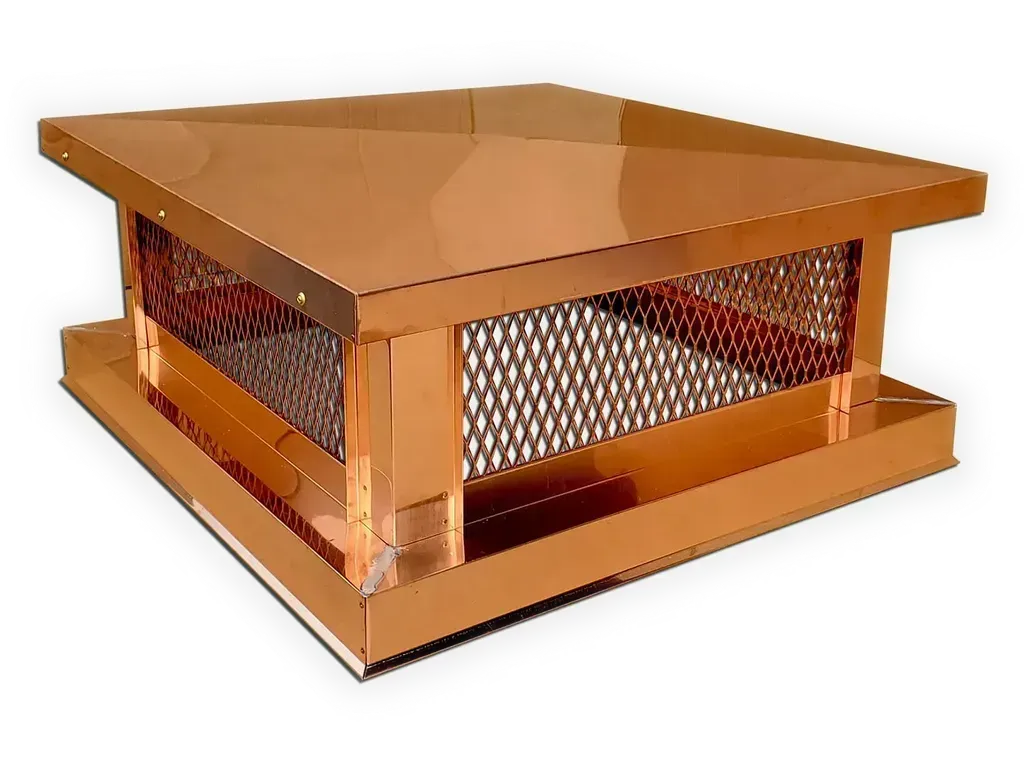 [CC108] Choose Material Basic Multi Flue Chimney Cap Top Mount Expanded Aluminum Screen