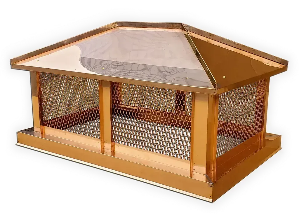 Hip and Ridge Chimney Cap - Copper, Aluminum, Steel