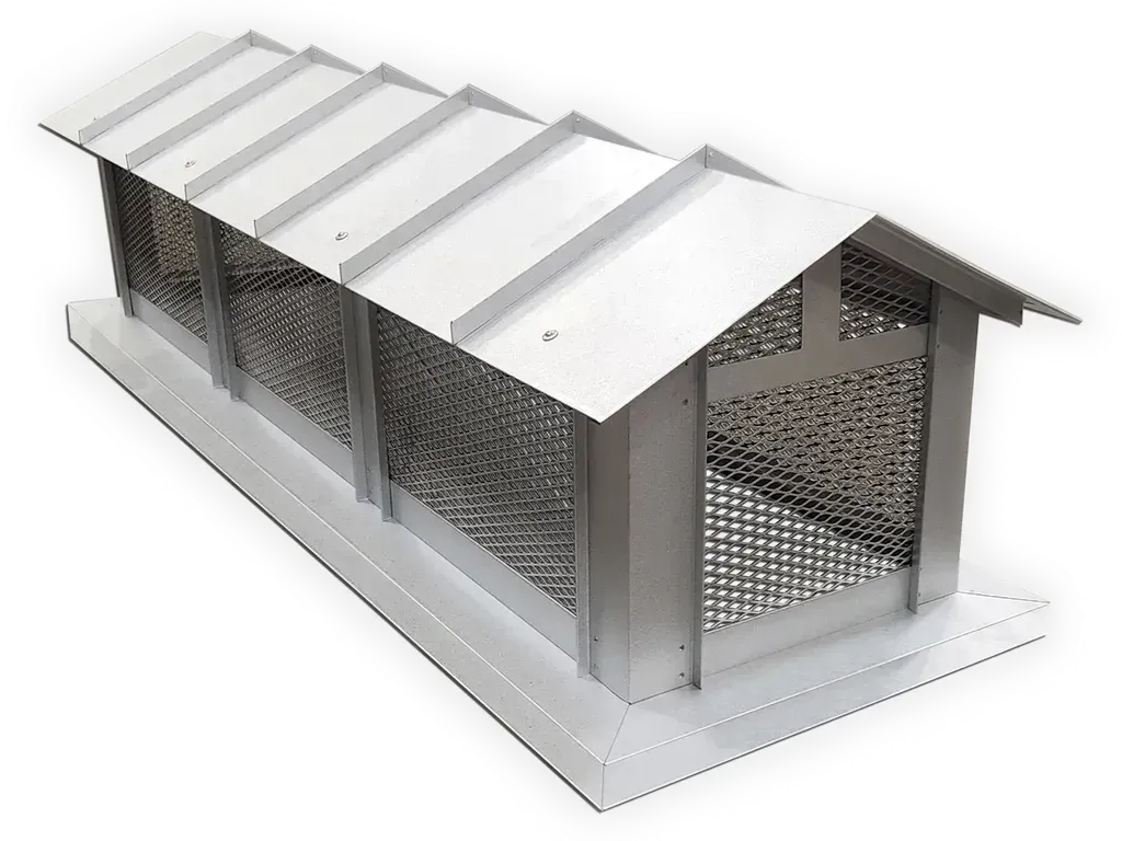Rake Standing Seam Roof Chimney Cap - Copper, Aluminum, Steel