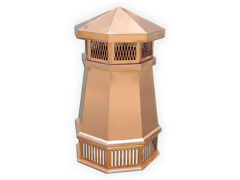 [CC301]  Lighthouse Chimney Pot - Copper, Stainless Steel