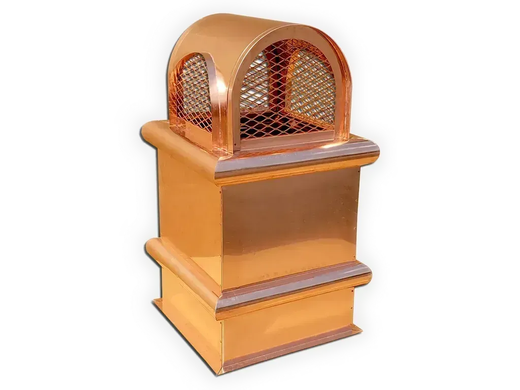 The Hard Hat Copper Chimney Pot - Copper, Stainless Steel