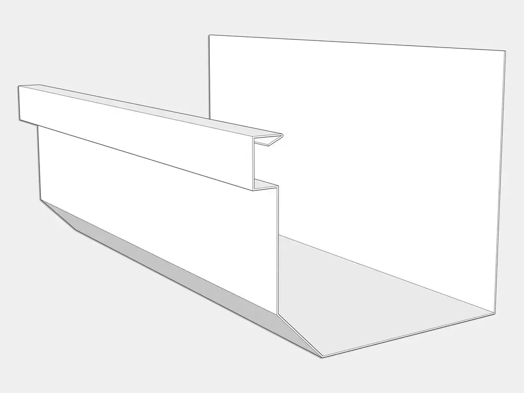 D-Style 0.032" Aluminum Kynar Residential Box Gutter | K&M Sheet Metal