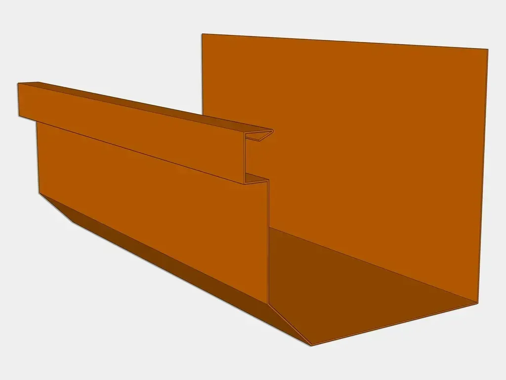 K&M Sheet Metal D-Style Copper Residential Box Gutter