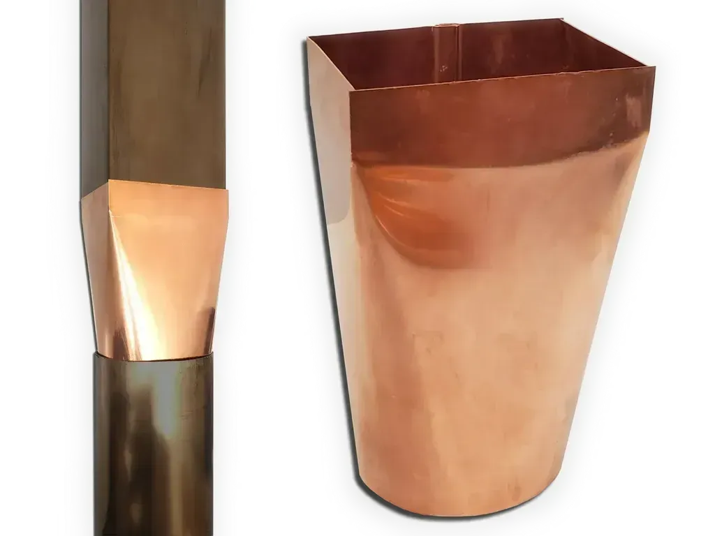 Square to Round Metal Downspout Adapter