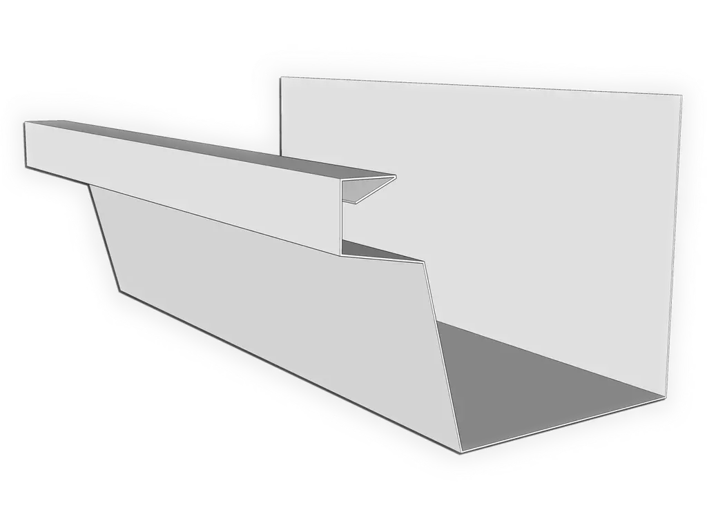 0.032" Aluminum Kynar Industrial Box Gutter