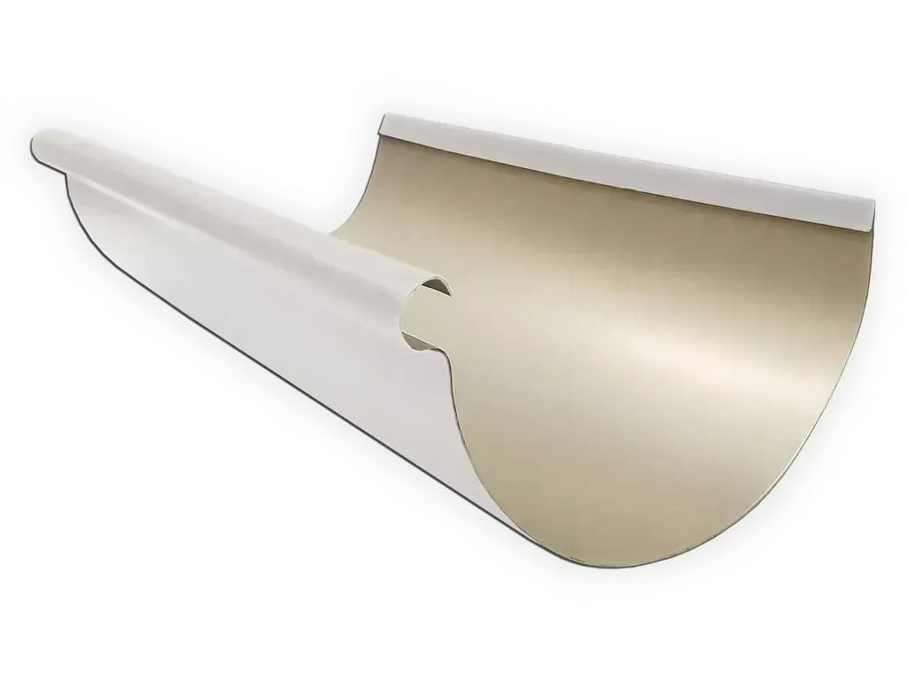 K&M Sheet Metal Reverse Bead 0.032" Kynar Aluminum Half Round Gutter