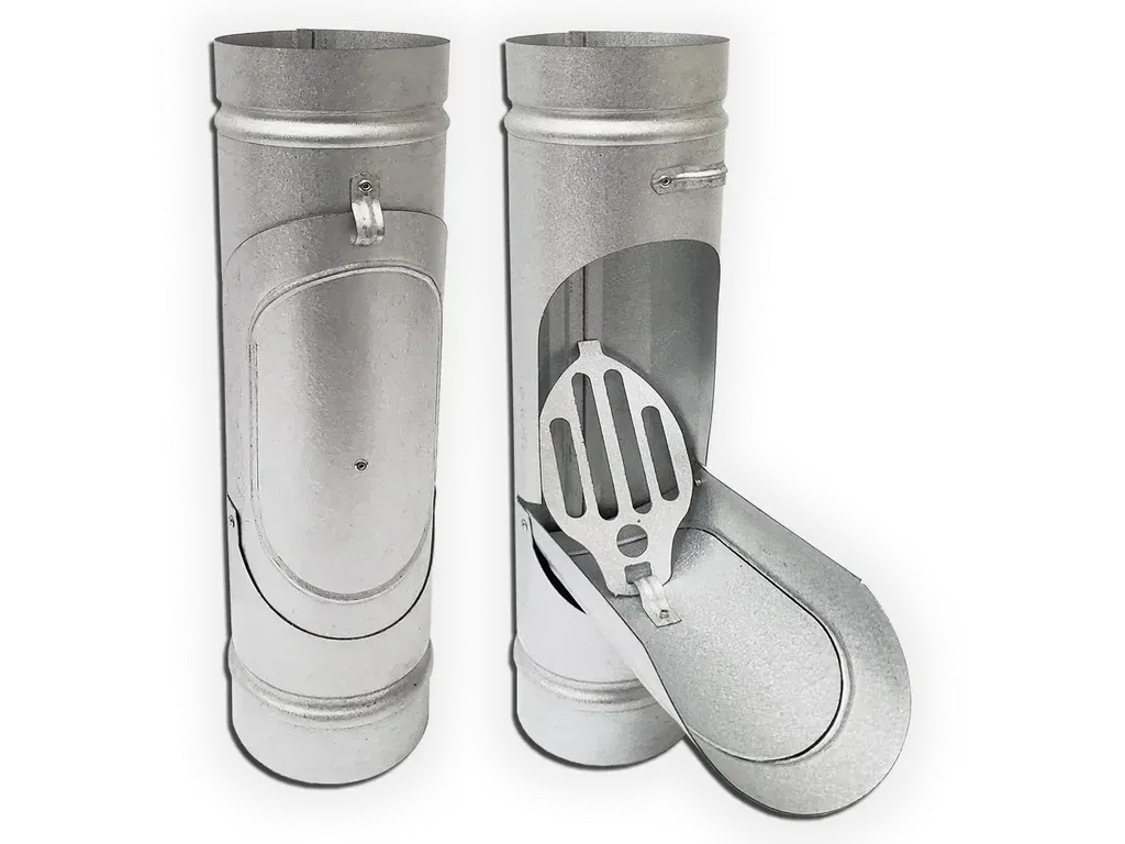 [CL001-12] Plain Round Freedom Gray Downspout Cleanout