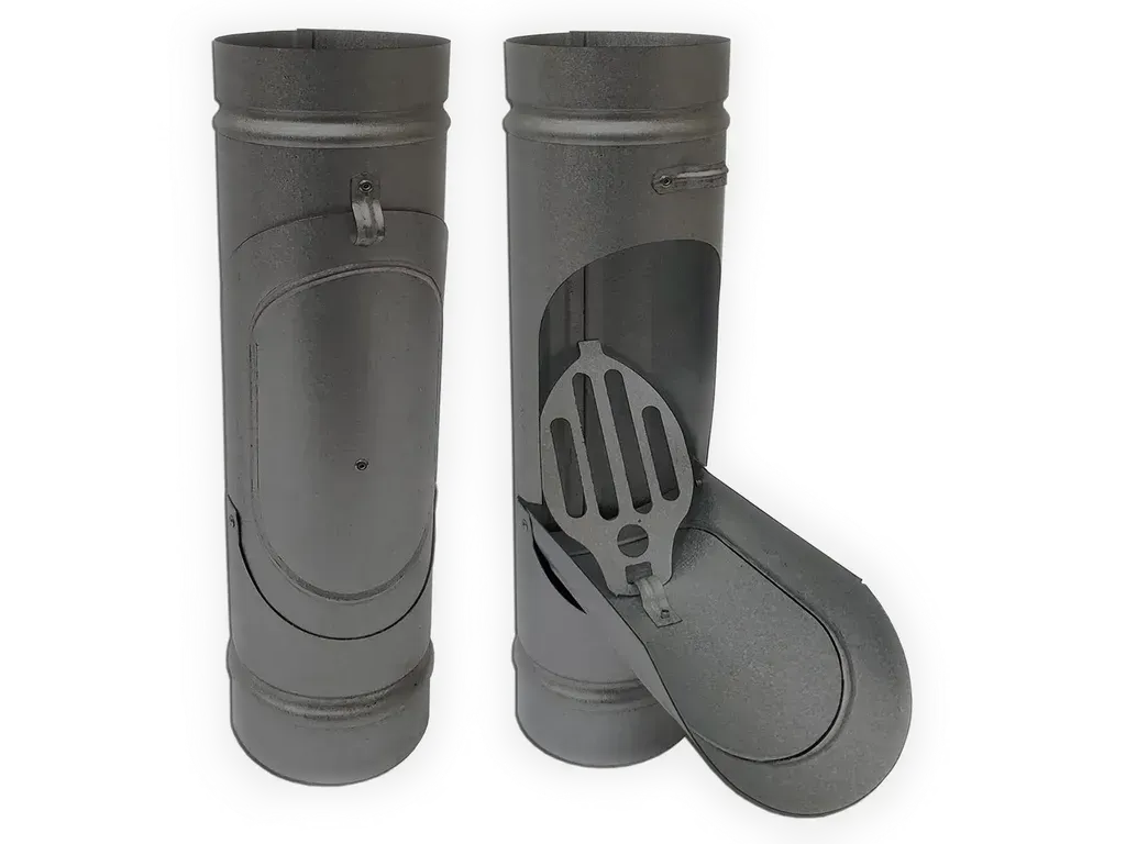 [CL001-32] Plain Round Bonderized Steel Downspout Cleanout (Paint Grip)