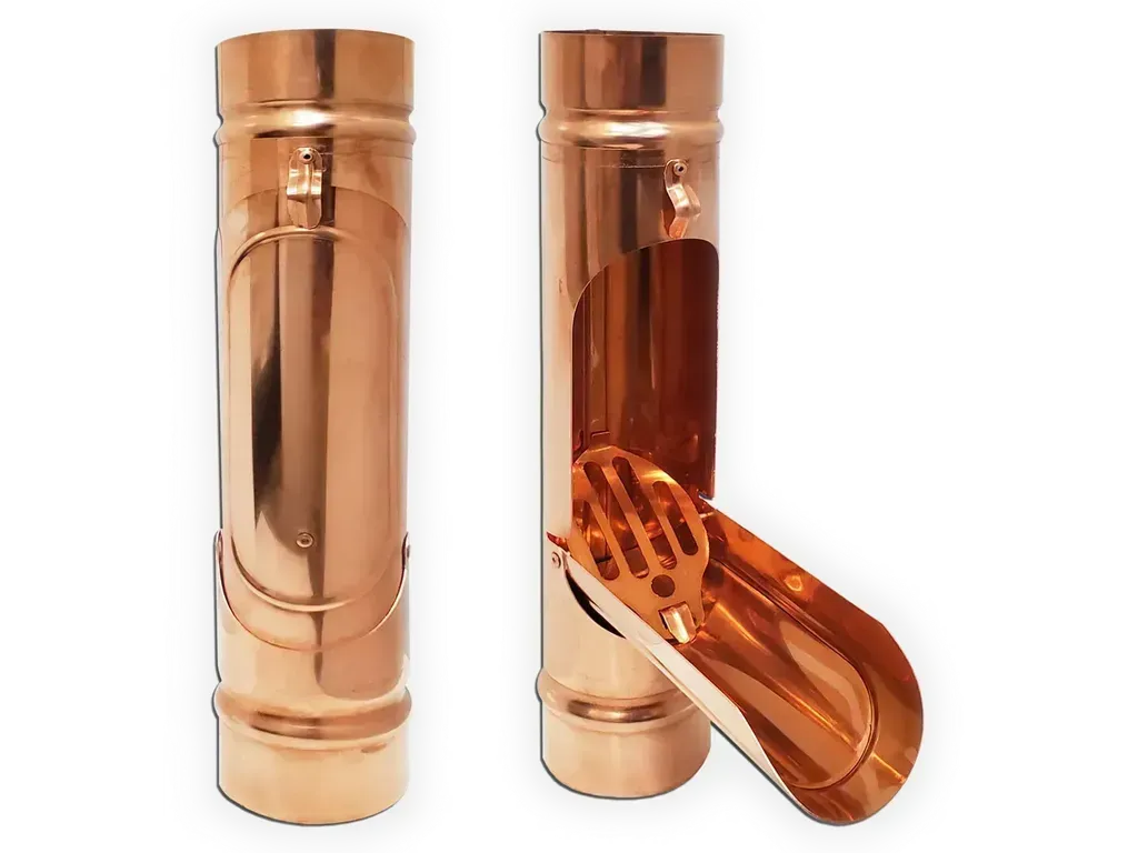 [CL001-10] Plain Round Copper Downspout Cleanout