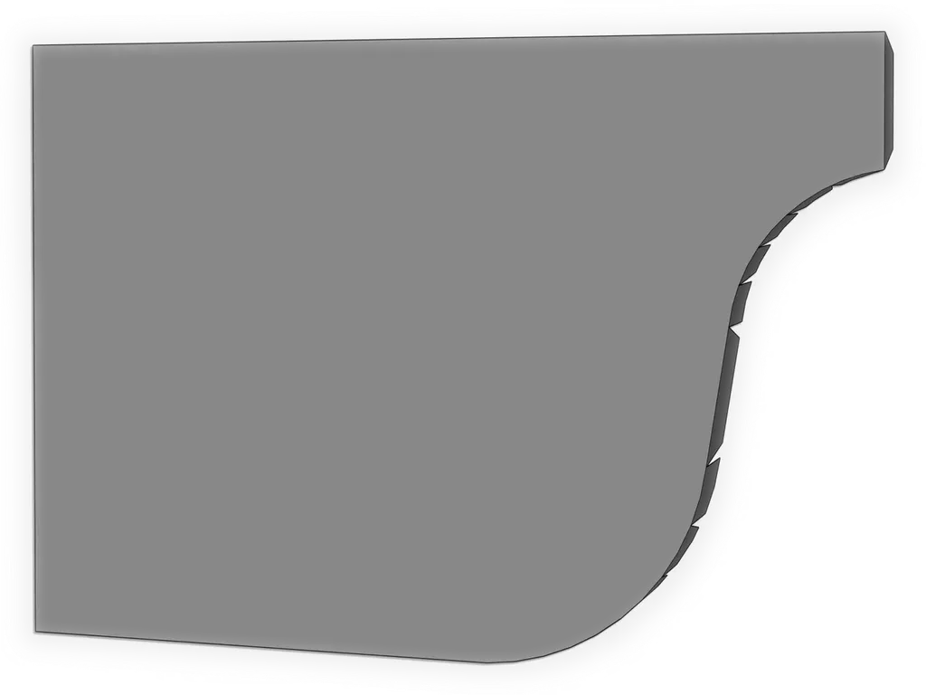 L-Style Lead Coated Copper Brownstone Gutter Left / Right End Cap