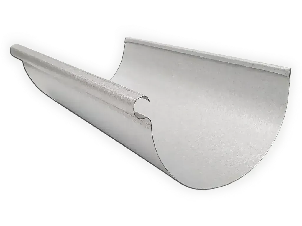 K&M Sheet Metal Reverse Bead Freedom Gray Half Round Gutter