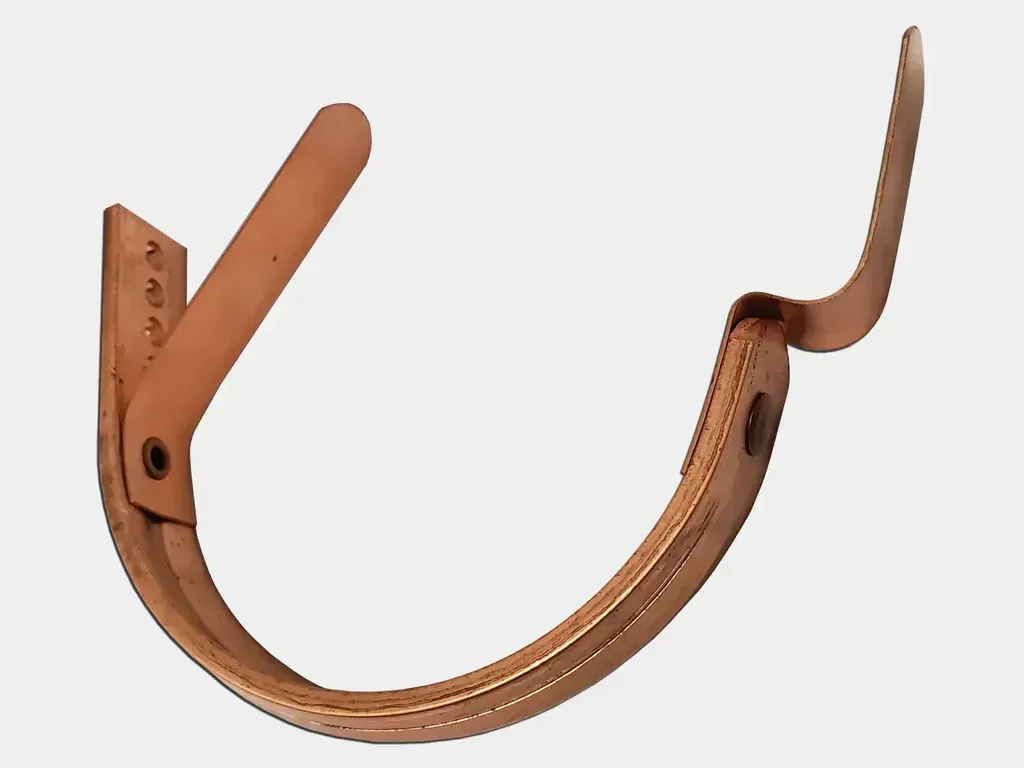 K&M Sheet Metal #15 Fascia Mount Half Round Gutter Copper Bar Hanger