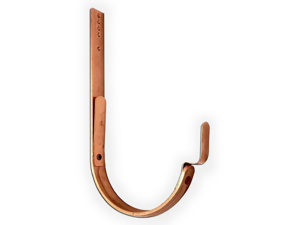 #16 Roof Mount Half Round Gutter Copper Bar Hanger