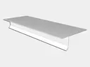 0.027" Aluminum T-Style Locking Drip Edge with Kick