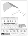 0.032" Kynar Aluminum Ridge Cap Roof Flashing