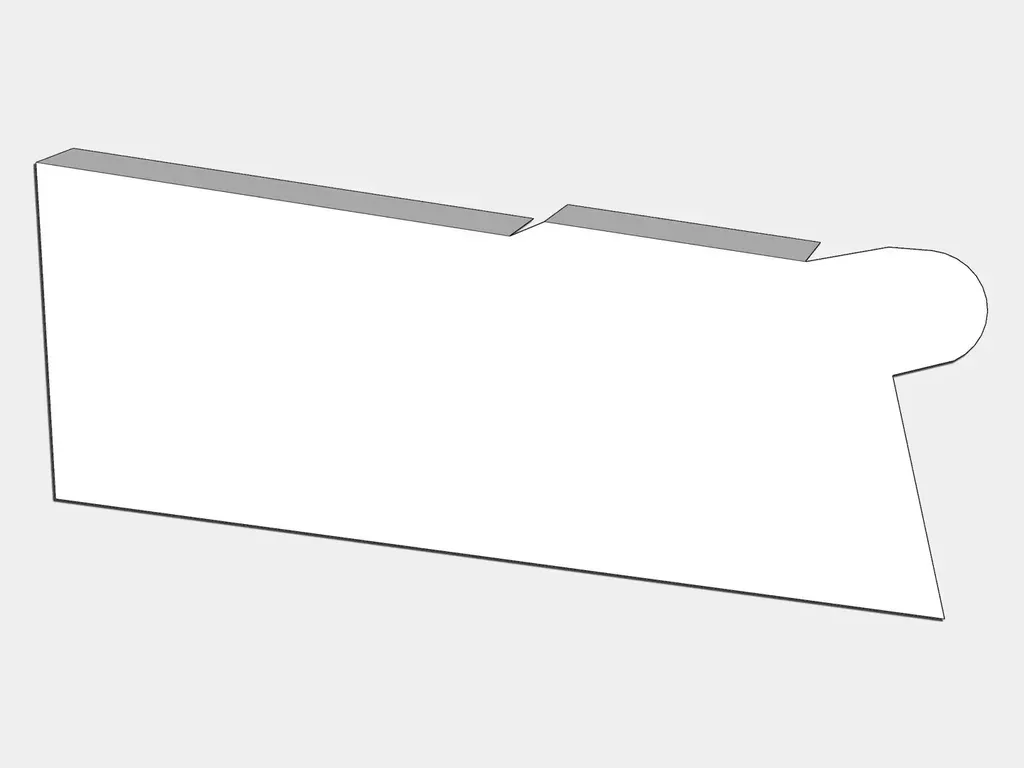 K&M Sheet Metal 0.032" Kynar Aluminum Solid Gutter Cover End Cap - Choose Size - Almond - Left End Cap