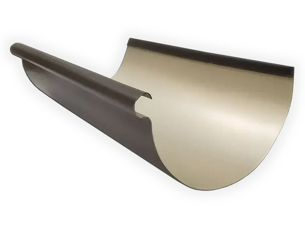 K&M Sheet Metal Reverse Bead 24 Gauge Kynar Steel Half Round Gutter