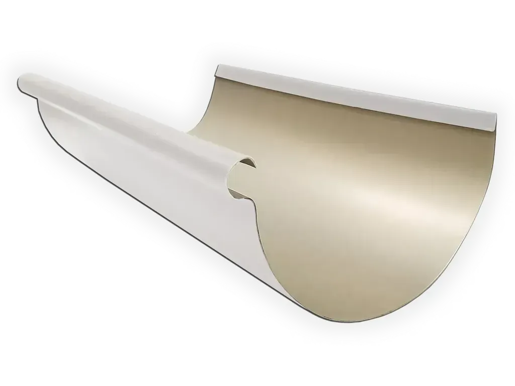 K&M Sheet Metal Reverse Bead 0.027" Aluminum Half Round Gutter